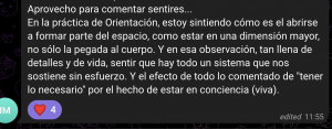 siento el abrirse al formar parte de este espacio